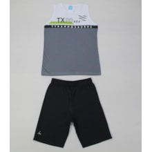 Conjunto Regata Estampa TX90 Rex e Bermuda Moletom 46677 - Kamylus