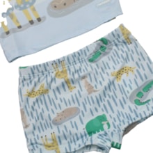 Conjunto Sunga Boxer e Camiseta Manga Longa Estampa Bichos 302923 - Rovitex