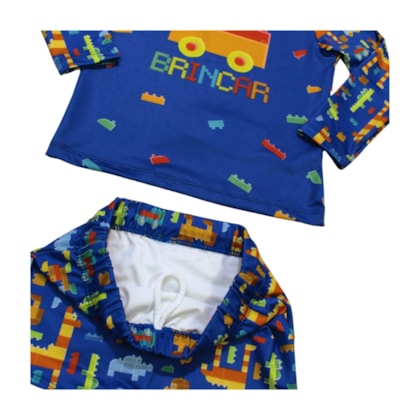 Conjunto Sunga Boxer Estampado Caminhão 14703 - Boca Grande 