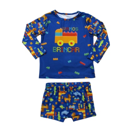 Conjunto Sunga Boxer Estampado Caminhão 14703 - Boca Grande