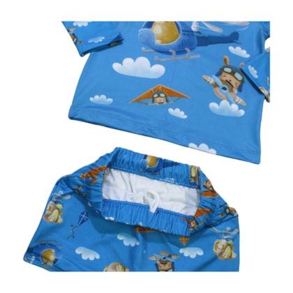 Conjunto Sunga Boxer Estampado Helicóptero 14703 - Boca Grande