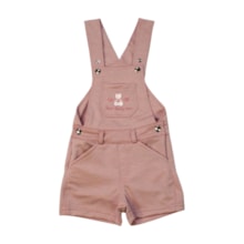 Jardineira Feminina Moletinho Bordada Urso 405563 - Vrasalon  