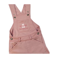 Jardineira Feminina Moletinho Bordada Urso 405563 - Vrasalon  