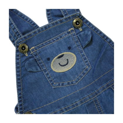 Jardineira Jeans Masculina com Carinha 1606 - Petit Tathi 