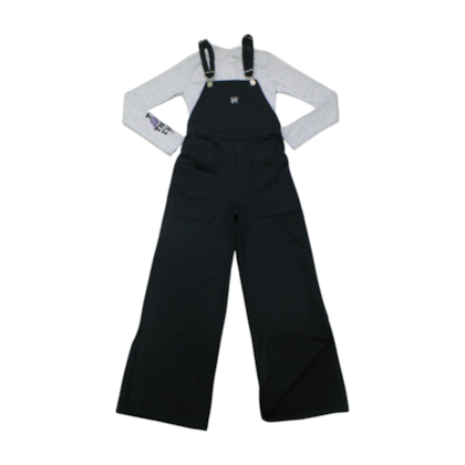 Jardineira Moletom com Blusa Canelada 2500 - itgirl 