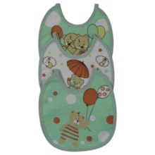 Kit Babador com Estampas Sortidas de Amarrar 3 Peças 20cm x 19cm 945 - Papi