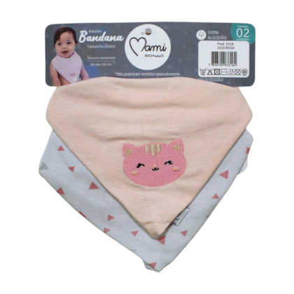 Kit Bandana Bordados Sortidos 2Peças  5318 - Mami Bichuus