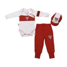 Kit Bebê São Paulo com Body, Mijão e Boné 3peças 031 - Rêvedor
