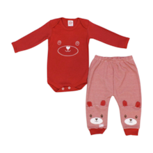 Kit Body e Mijão com Listras Carinha 735 - Baby Bee 