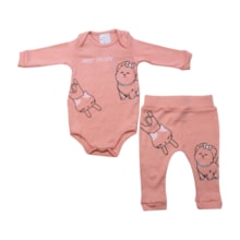 Kit Body e Mijão Feminino com Silk Bichos 1374 - Bebê Precioso