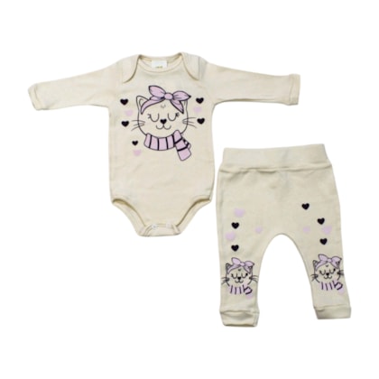 Kit Body e Mijão Feminino com Silk Gata 1380 - Bebê Precioso