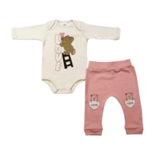 Kit Body e Mijão Feminino com Silk Ursa Love 1372 - Bebê Precioso
