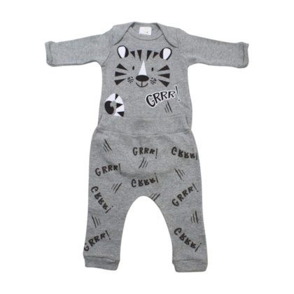 Kit Body e Mijão Feminino Estampado Tigre 1196/97 - Bebê Precioso