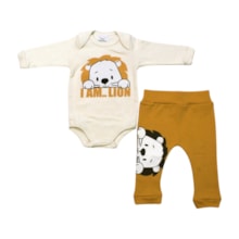 Kit Body e Mijão Masculino com Silk Leão 1422 - Bebê Precioso