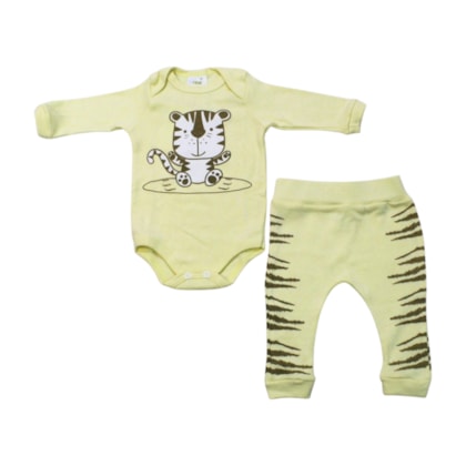 Kit Body e Mijão Masculino com Silk Tigre 1406 - Bebê Precioso