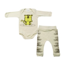 Kit Body e Mijão Masculino com Silk Tigre 1406 - Bebê Precioso