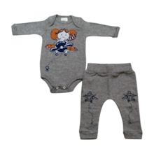 Kit Body e Mijão Masculino Estampado Elefante no Avião 1210/11 - Bebê Precioso