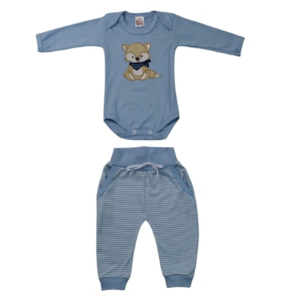 Kit Body e Mijão Raposa Masculino 1011 - Baby Bee