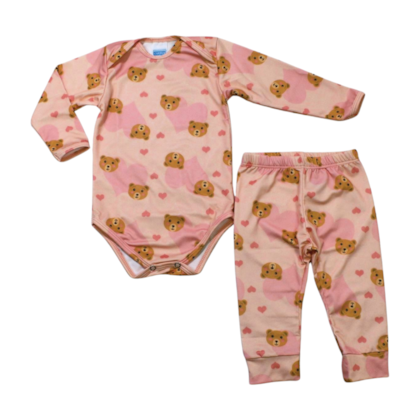 Kit Body Manga Longa e Mijão Sortido 2 Peças 0085 - Everly