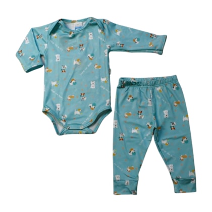 Kit Body Manga Longa e Mijão Térmico Cachorro 2 Peças 0228 - Everly
