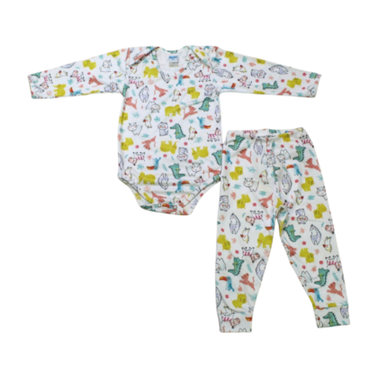 Kit Body Manga Longa e Mijão Térmico Feminino Sortido 2 Peças 0085 - Everly