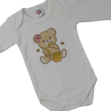 Kit Body Manga Longa e Mijão Ursa 1002 - Baby Bee