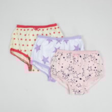 Kit Calcinha Estampas Sortidas 3Peças  34 - Brando