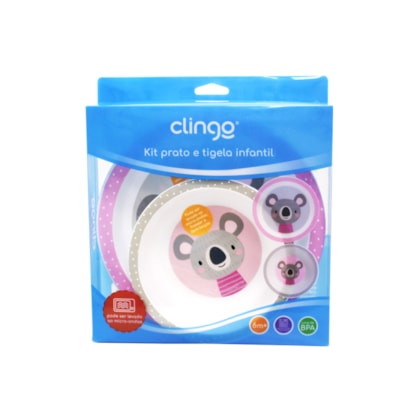 Kit Coala Prato e Tigela 6m+ C5059 - Clingo    