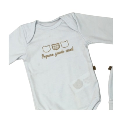 Kit Colan Manga Longa, Mijão e Touca Ursos 3 Peças 56500027 - Aconchego do Bebê