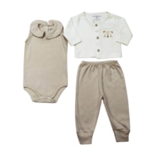 Kit Colan Regata, Mijão e Casaco Bordado Tigre 3 Peças 0306172 - Estilinho