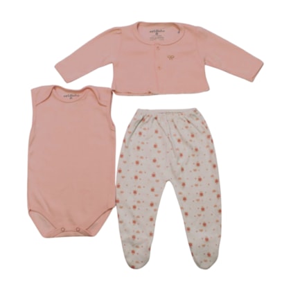 Kit Colan Regata, Mijão e Casaco Estampa Flor 3 Peças 0306170 - Estilinho