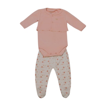 Kit Colan Regata, Mijão e Casaco Estampa Flor 3 Peças 0306170 - Estilinho