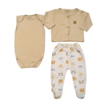 Kit Colan Regata, Mijão e Casaco Estampa Panda 3 Peças 0306170 - Estilinho