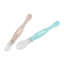 Kit Colher Multi Silicone Colors 6m+ 2 Peças 3099  - Clingo    