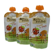 Kit Com 3 Unidades  Papinha de Frutas Orgânica  Manga e Maçã 9m+ 3593 - Natuzinho