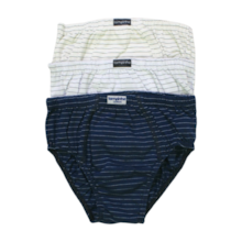 Kit Cueca Listrada com Cores Sortidas 3000 03Peças - Tampinha