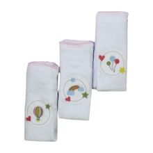 Kit de Boca Fralda com Bordados Sortidos 3 Peças 70cm x 70cm 1532  - Karinho