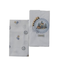 Kit Fronhas com 2 Peças Bordadas com Estampas Sortidas 534317 - Muito Mimo - Minasrey