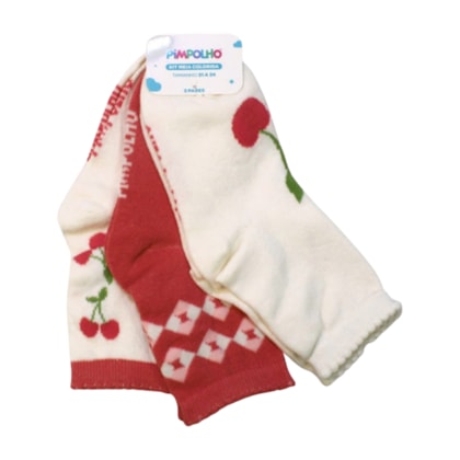 Kit Meia Feminina Sortidas 3 Pares 300796 - Pimpolho 