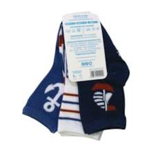 Kit Meia Masculina Estampas Sortidas 3Pares 300795 26 a 30 - Pimpolho