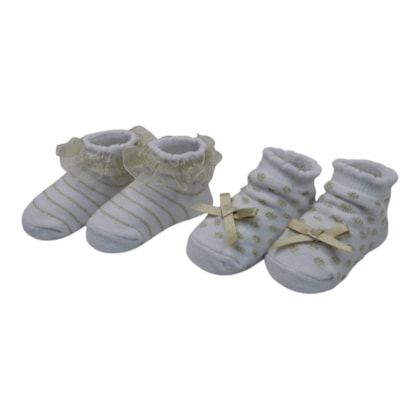 Kit Meias Feminina 2 Peças 301120 Recém-Nascido - Pimpolho