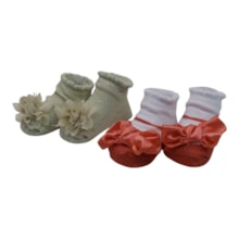 Kit Meias Feminina 2 Peças 301121 Recém-Nascido - Pimpolho