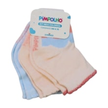 Kit Meias Feminina Estampadas Sortidas 3 Peças 300788 0 ao 15 - Pimpolho  