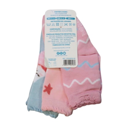 Kit Meias Feminina Sortidas 3 Peças 300619 26 ao 30 - Pimpolho