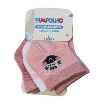 Kit Meias Feminina Sortidas 3 Peças 300784 - Pimpolho