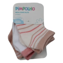 Kit Meias Feminina Sortidas 3 Peças 301140 Tamanho 0  - Pimpolho