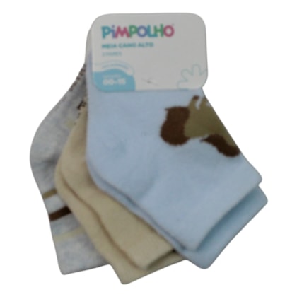 Kit Meias Masculina Sortidas 3 Peças 301145 00 ao 15- Pimpolho