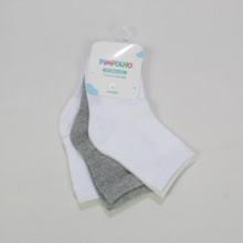 Kit Meias Masculinas Sortidas Lisas 3 Pares 8809 21 a 25 - Pimpolho
