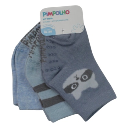Kit Meias Masculino Sortidas 3 Peças 301147 16 ao 20 - Pimpolho