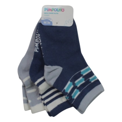 Kit Meias Masculino Sortidas 3 Peças 301151 26/30  - Pimpolho